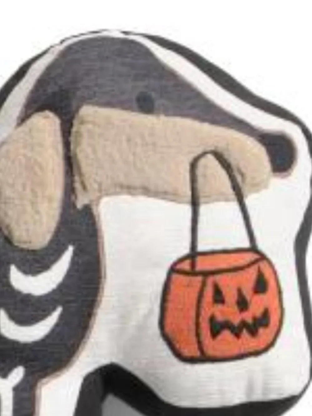 CYNTHIA ROWLEY Skeleton Dachshund Costume Embroidered Pillow